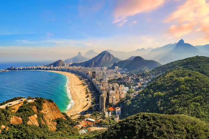 Blick auf Strand von Rio de Janeiro