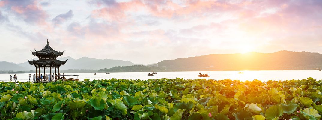 Sonnenaufgang in Hangzhou