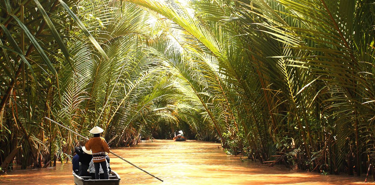 Boot im Mekong-Delta