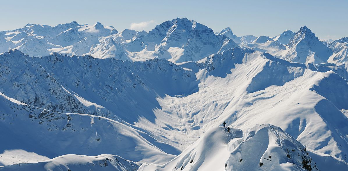 Bergpanorama im Winter