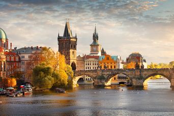 Blick auf die Moldau in Prag