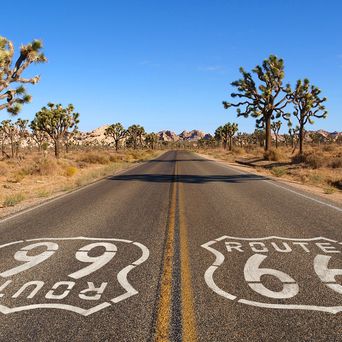 Blick auf die Route 66 in den USA