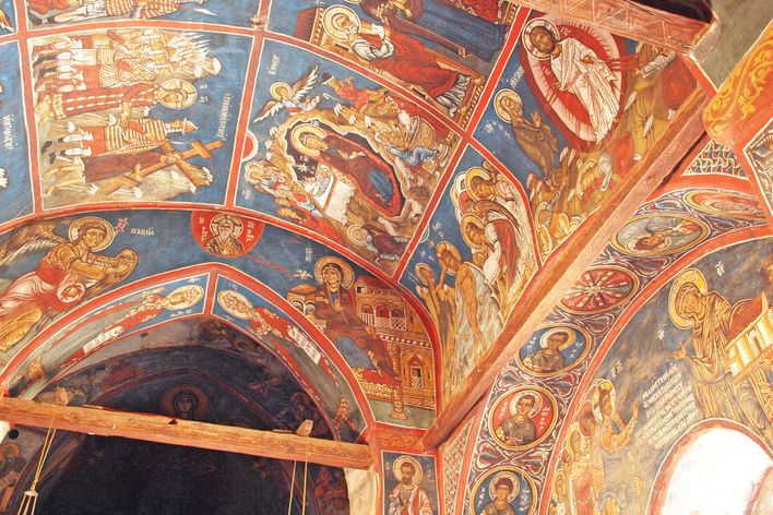 Kirchenmalereien in einem Kloster auf Zypern