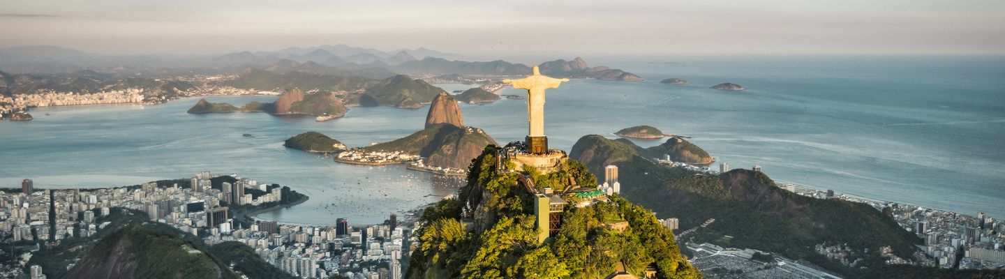Blick auf Rio de Janeiro mit Cristo Statue