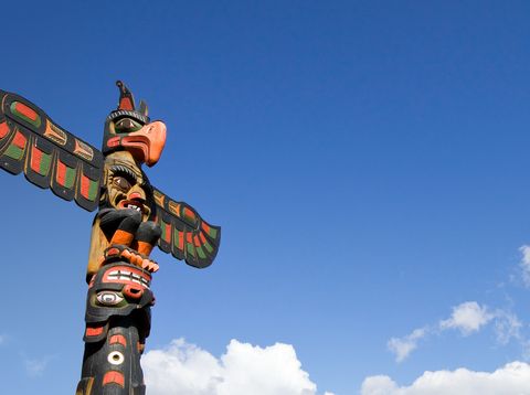 Totempfahl der Haida Gwaii