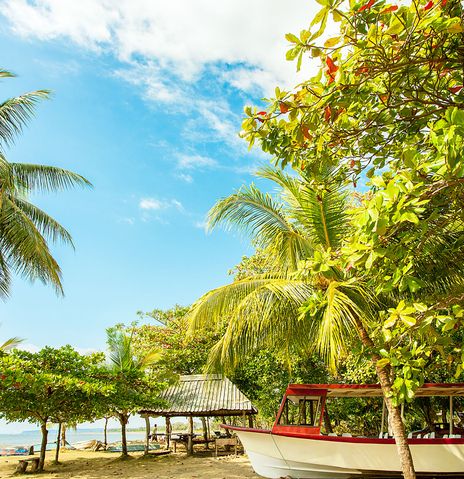 Strand in Costa Rica mit Boot
