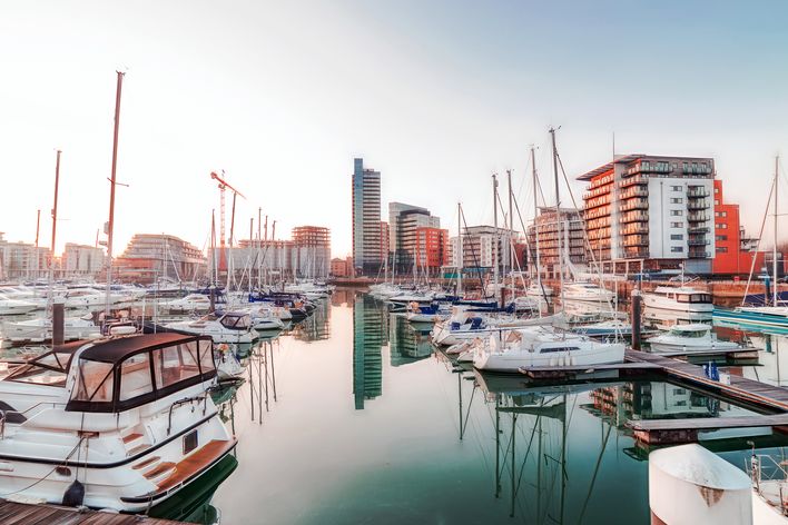 Yachthafen in Southampton an der Südküste Englands