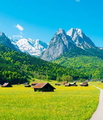 Berglandschaft von Garmisch Patenkirchen