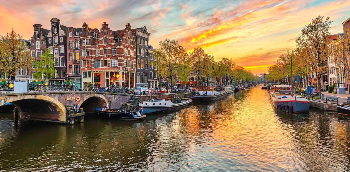 Sonnenuntergang in Amsterdam