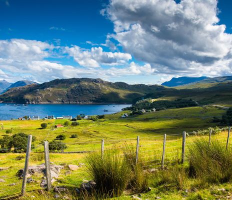 Landschaft und See in Schottland
