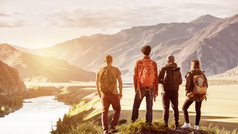 Gruppe beim Wandern