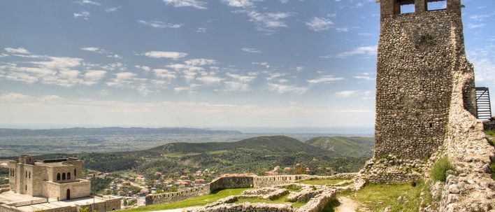 Festung in Kruja, Albanien