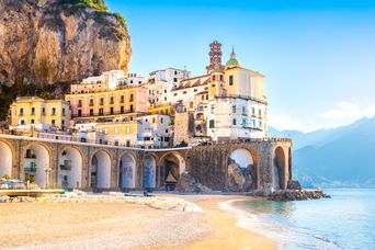 Strandansicht von Amalfi