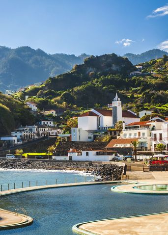 Stadt Faial auf der Insel Madeira
