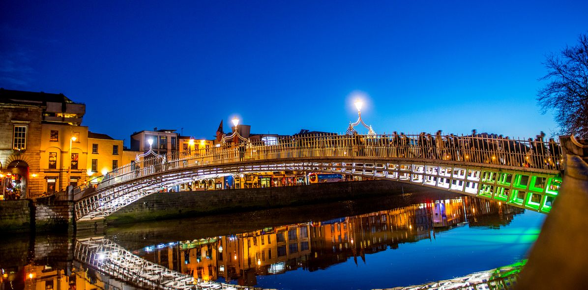 Half Penny Bridge in Dublin in Irland