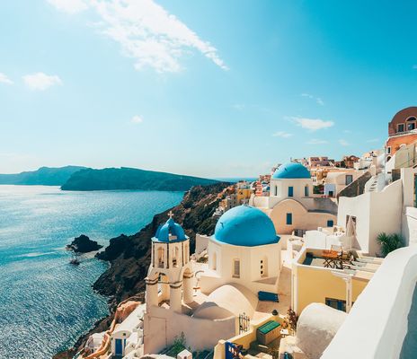 Blick auf Santorini, Griechenland