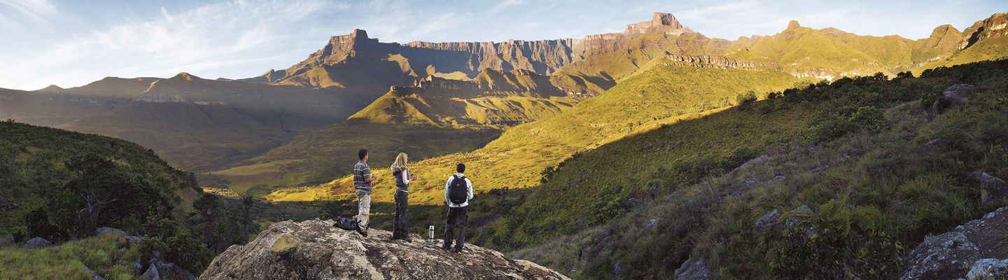 Gruppe beim Wandern in Südafrika