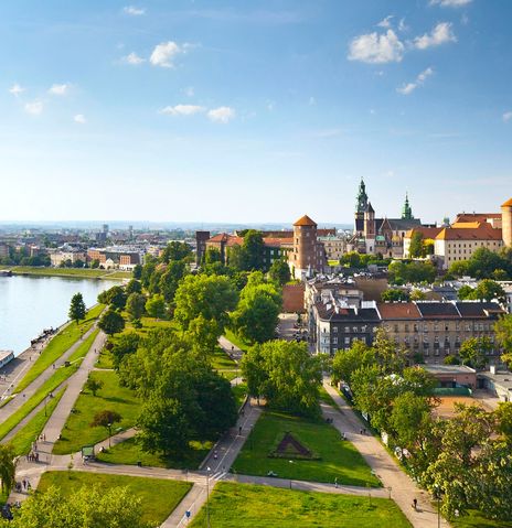 Blick auf Krakau