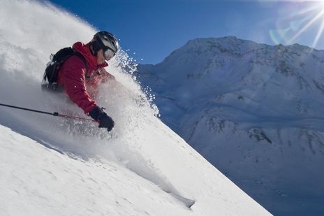 Skifahrer in der Schweiz