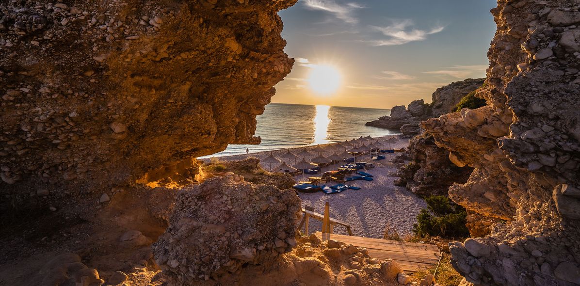 Strand Himare in Albanien