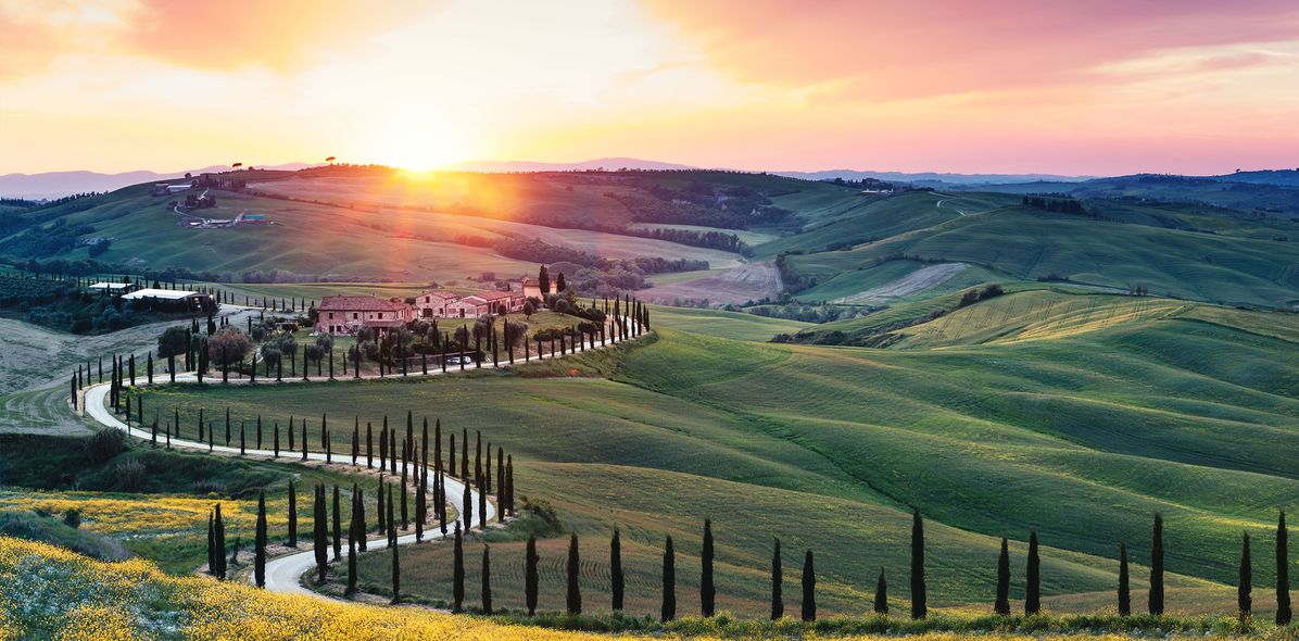 Landschaft in der Toskana in Italien