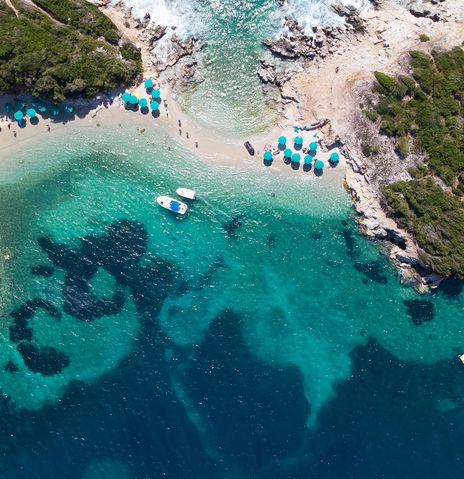 Albanien-Strand Luftaufnahme
