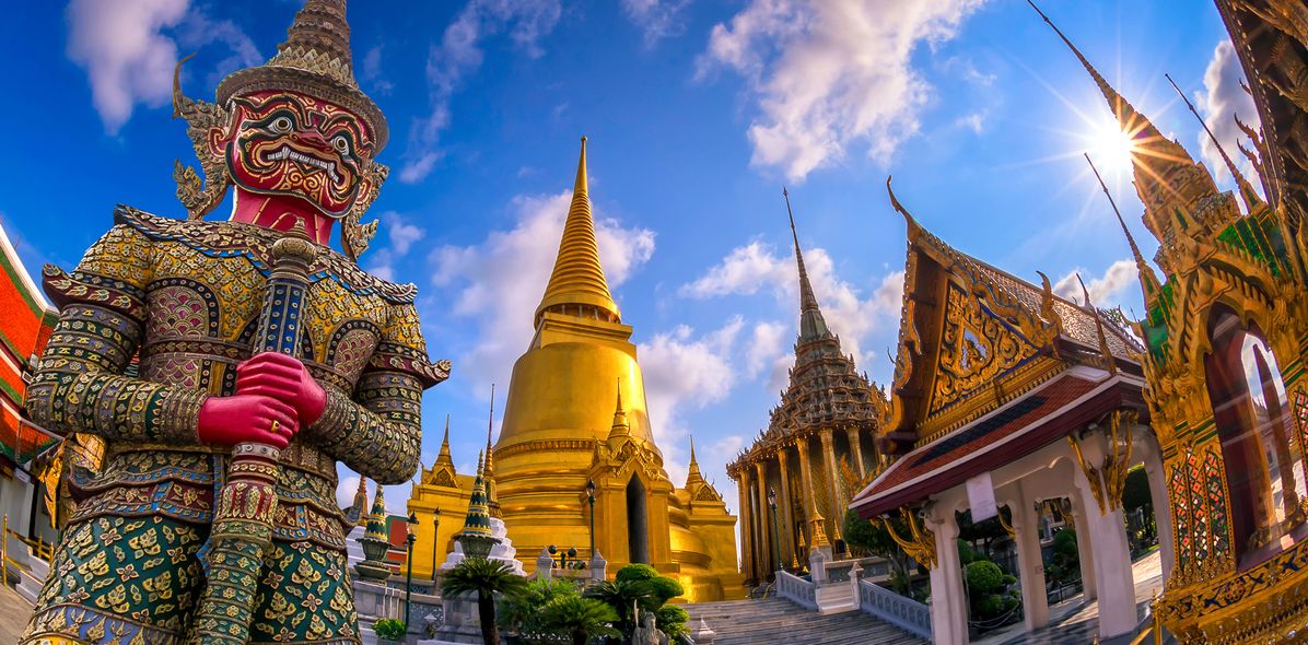 Der Wat Phra Kaeo Tempel in Bangkok