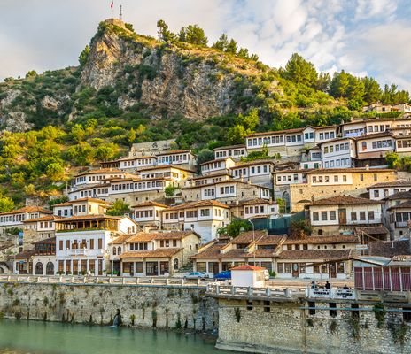 Stadt Berat in Albanien