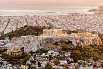 Akropolis von Athen aus der Vogelperspektive