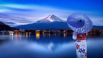 Blick auf den Fuji in Japan
