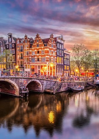 Amsterdam im Sonnenuntergang