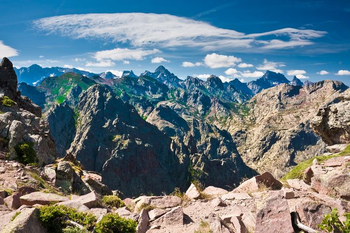 Berglandschaft entlang des GR20
