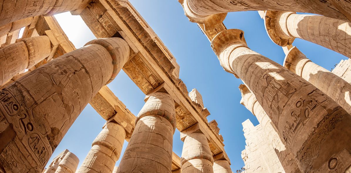 Blick auf den Tempel in Karnak