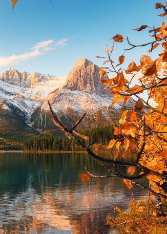 Alberta Canmore Rundle Forebay im Herbst 