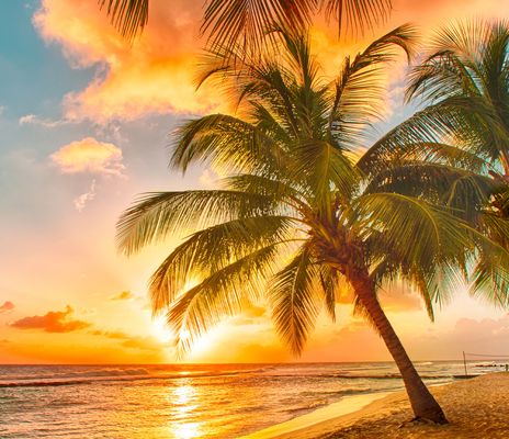 Sonnenuntergang am Karibik Strand