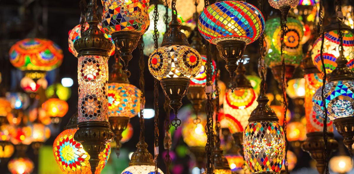 Lampen auf Basar in Marokko