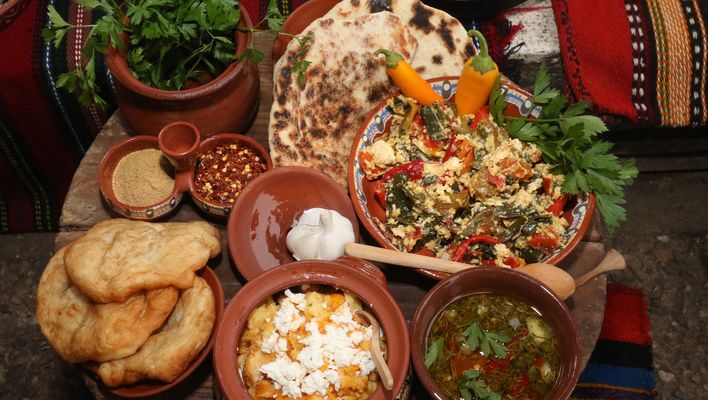 Traditionelles Essen aus Bulgarien 
