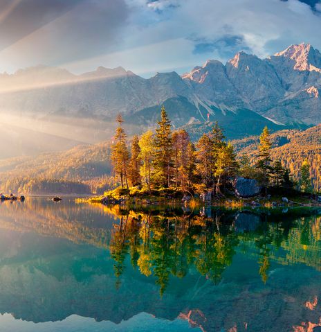 Landschaft in Garmisch-Partenkirchen in Deutschland