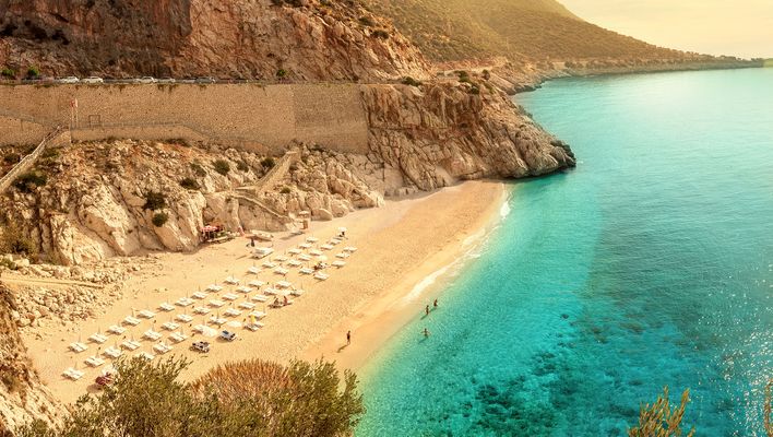 Strand an der Türkischen Riviera