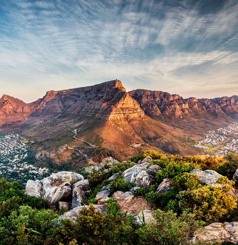 Tafelberg in Kapstadt in Südafrika
