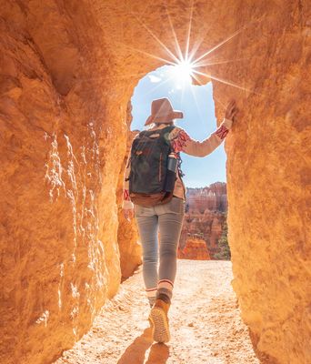 Frau im Bryce Canyon