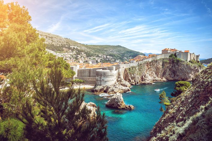 Blick auf Dubrovnik in Kroatien