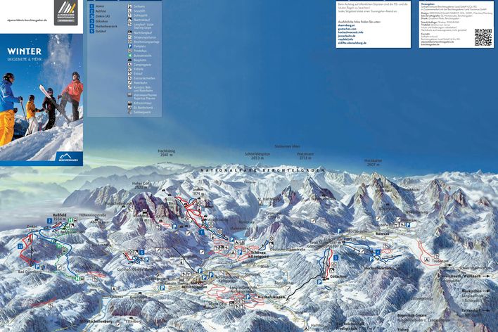 Pistenplan vom Skigebiet Berchtesgadener Land