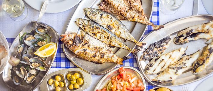 Gegrillter portugiesischer Fisch 