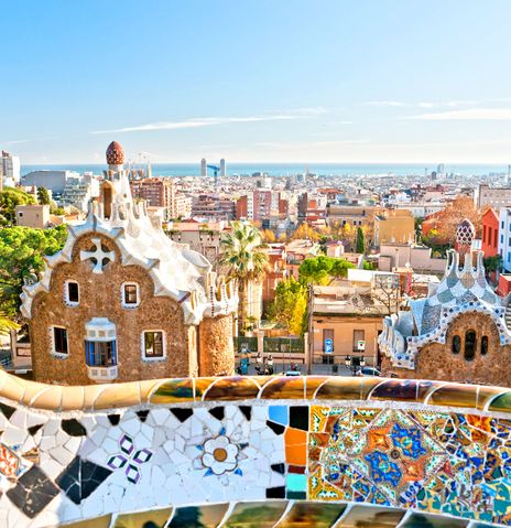 Barcelona mit Blick auf den Park Guell