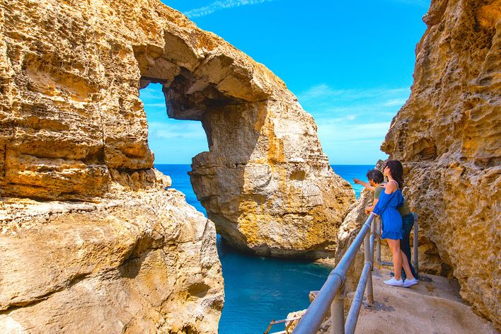 Wied il-Mielaħ Fenster auf der Insel Gozo