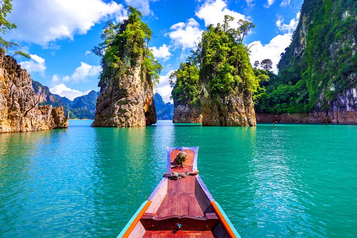Kanutour auf dem See im Khao Sok Nationalpark