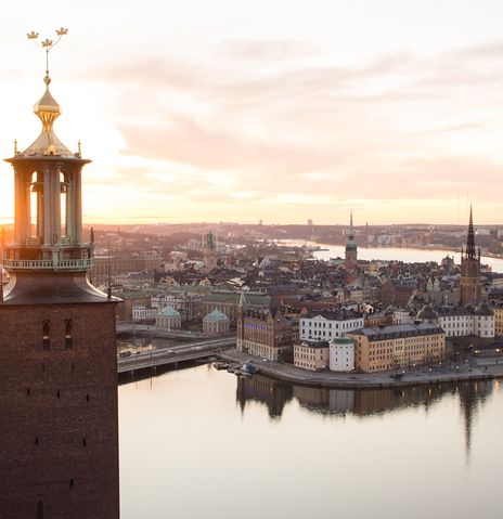 Sonnenuntergang in Stockholm