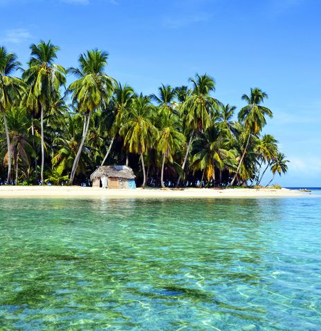 Strand mit Palmen in Panama