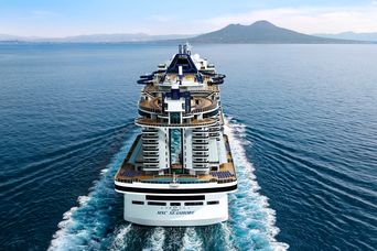 MSC Seashore von hinten 